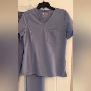 FIGS Women’s Scrub Top in Light Blue
